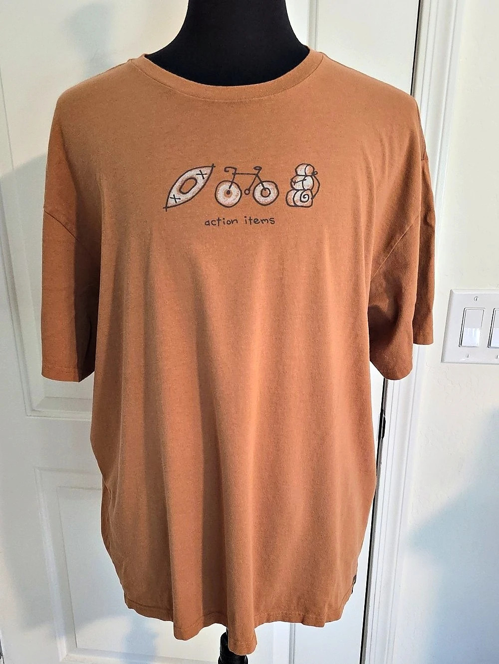 Good Karma Action Items Graphic Tee Brown XL